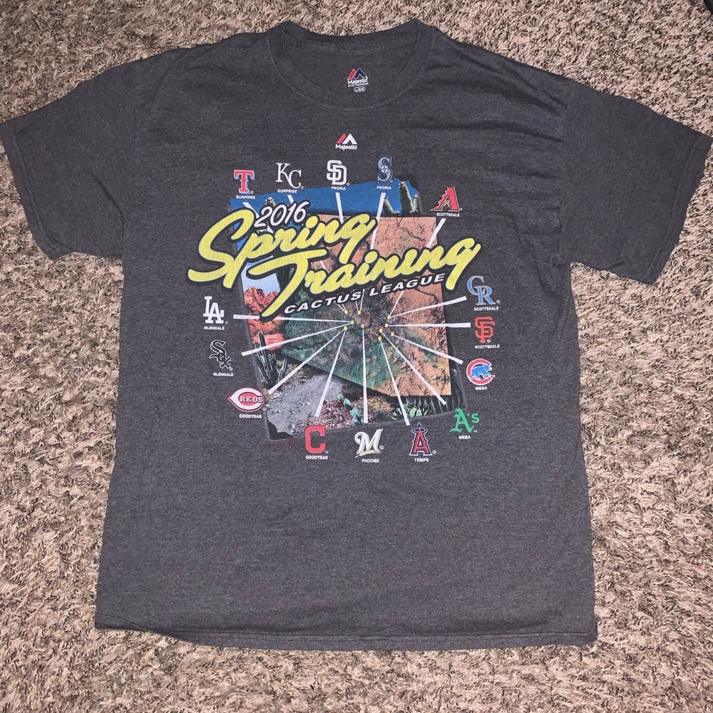 Majestic Gray Spring Training Cactus League Shirt